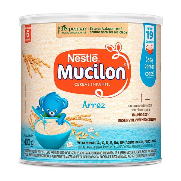 Cereal Infantil Arroz Mucilon Lata 400g