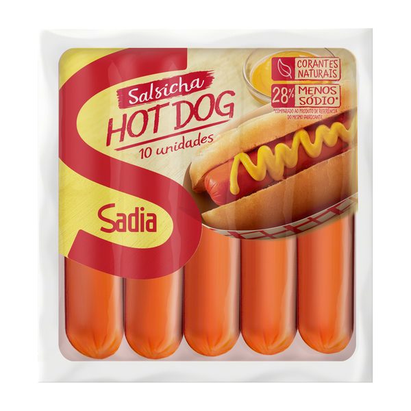 Salsicha Hot Dog Sadia 500g 10 Unidades