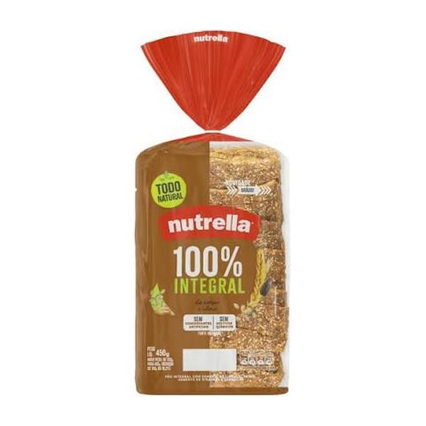 Pão integral com trigo, aveia, semente de girassol, gergelim e semente de linhaça
