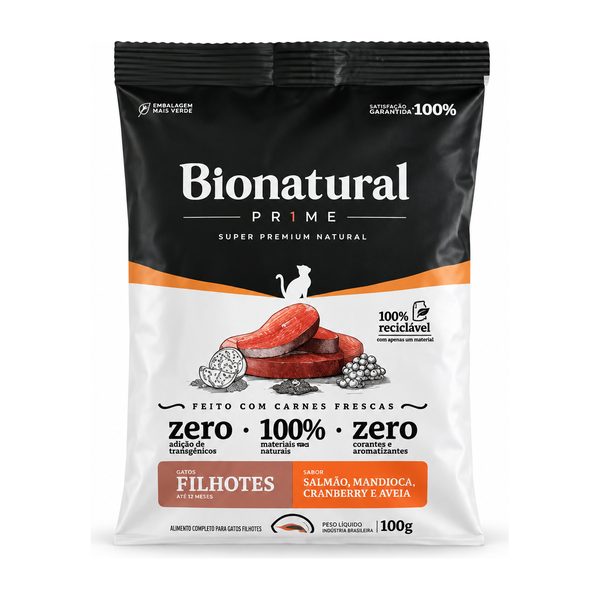 Bionatural Prime Gatos Filhotes Salmão