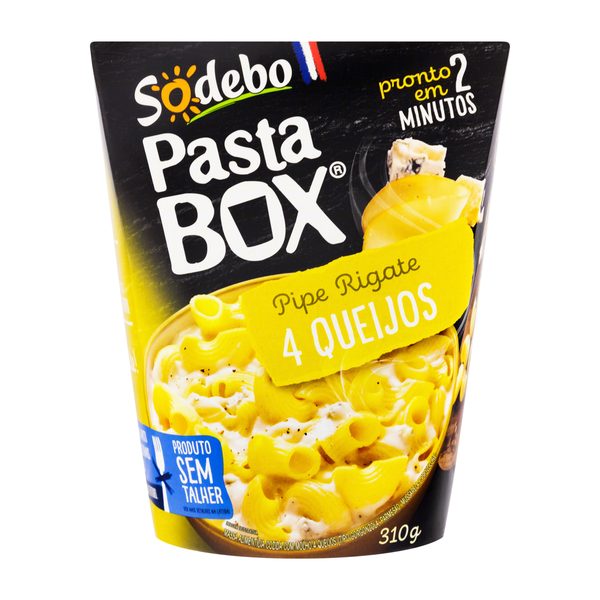 Pipe Rigate 4 Queijos Sodebo Pasta Box Caixa 310g
